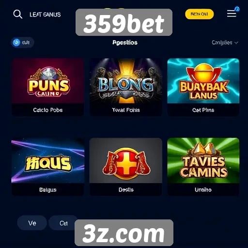 Opções de jogos disponíveis na plataforma 359bet